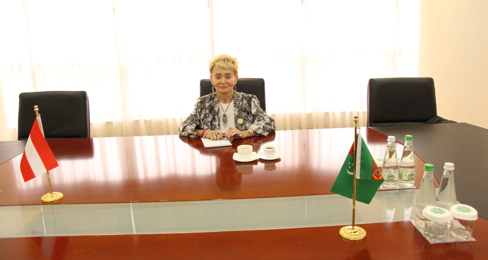 A meeting was held with the head of the Turkmen-Austrian Society Neda Berger
