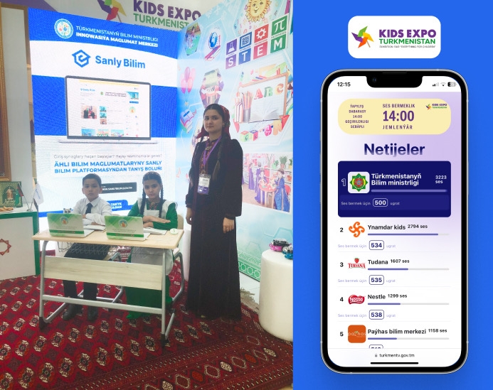 The Pavilion of the Ministry of Education of Turkmenistan was recognized as the best at the "Kids Expo" exhibition-fair