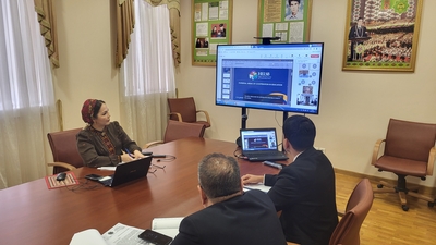 Онлайн-встреча между Министерствами образования Туркменистана и Замбии: Перспективы сотрудничества в области высшего образования