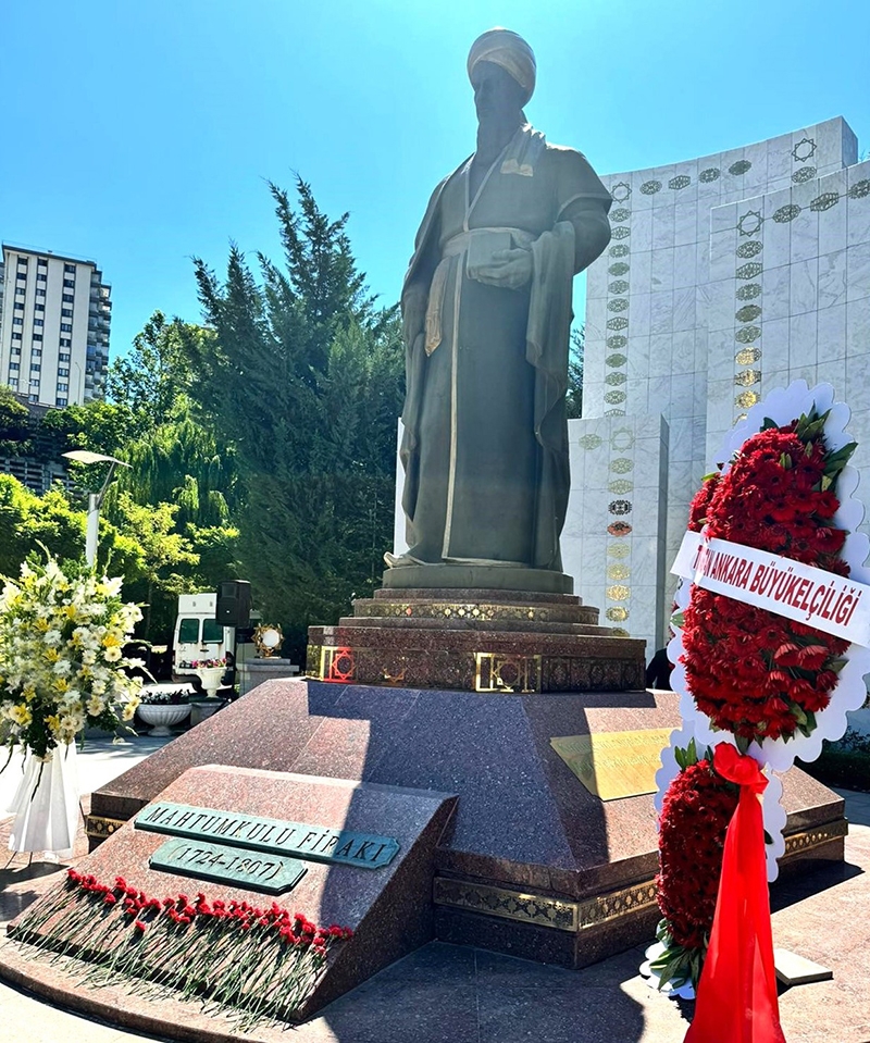 The Embassy of Turkmenistan organized a flower-laying ceremony at the monument to Magtymguly Fragi in Ankara