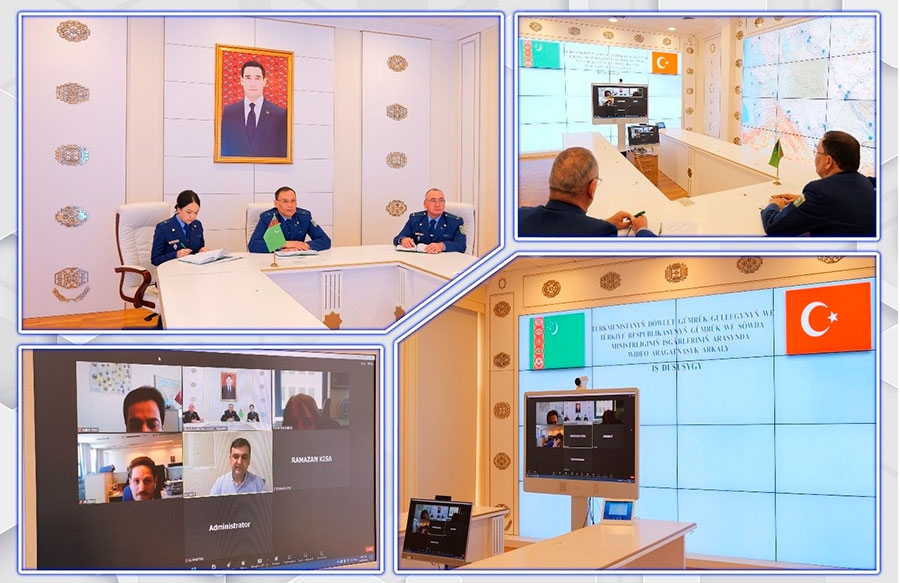 Turkmenistan Customs representatives met online with their Turkish colleagues