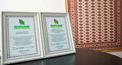 The Ashgabat city main department of education won first place at the KidsExpo exhibition