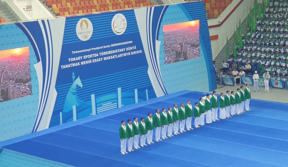 Türkmen türgenlerini XXXIII tomusky Olimpiýa oýunlaryna ugratmak dabarasy