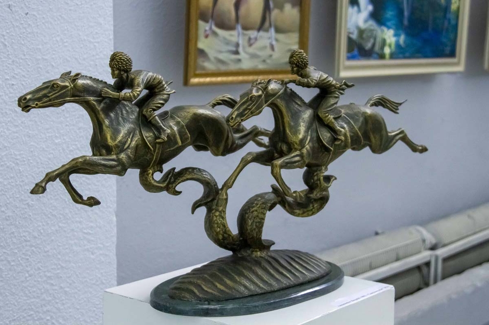 The theme of the exhibition is Ahal-Teke horses, unsurpassed in beauty