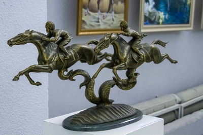 The theme of the exhibition is Ahal-Teke horses, unsurpassed in beauty