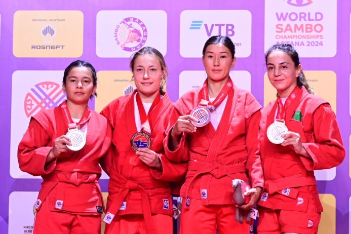 Sambo athletes from Turkmenistan won two bronze medals on the first day of the World Championship
