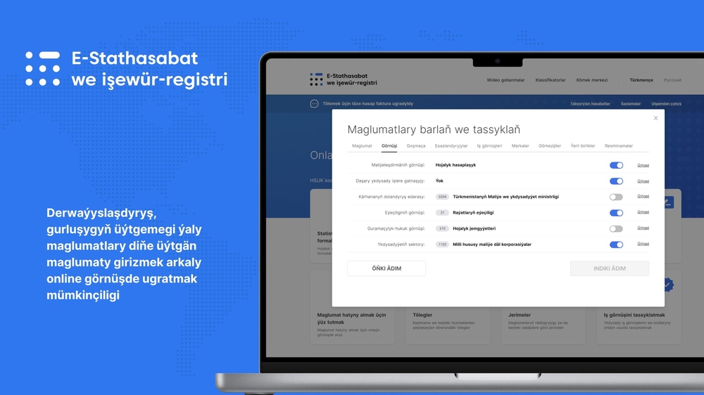 Türkmenistanyň Statistika baradaky döwlet komiteti hasabatlary bermegiň sanly platformasyny işe girizdi