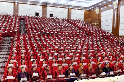 CEREMONY FOR PRESENTING MONEY GIFTS ON BEHALF OF THE PRESIDENT OF TURKMENISTAN FOR INTERNATIONAL WOMEN'S DAY