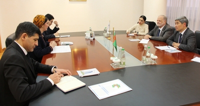 The Deputy Minister of Foreign Affairs of Turkmenistan met with the Coordinator of Economic and Environmental Activities of the OSCE at the Ministry of Foreign Affairs of Turkmenistan