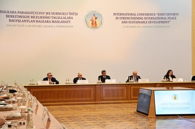 An international conference titled "Joint Efforts to Strengthen International Peace and Sustainable Development" was held