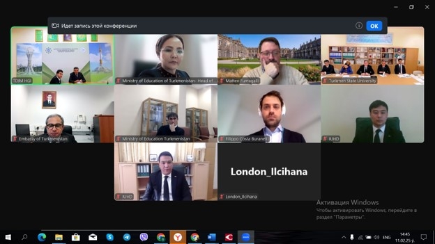 Turkmenistan and the United Kingdom Enhance Academic Cooperation: Online Meeting with the University of St  Andrews