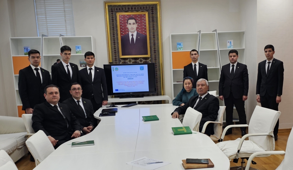 A round table discussion was held at the Yagshygeldi Kakayev International oil and gas university to discuss the planned tasks of the ESGCA project, implemented within the framework of the European Union's Erasmus+ program.