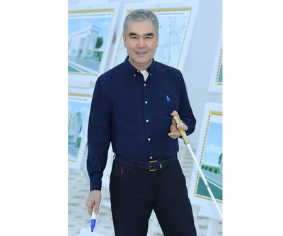 National Leader of the Turkmen People Reviews Ongoing Work in Arkadag City