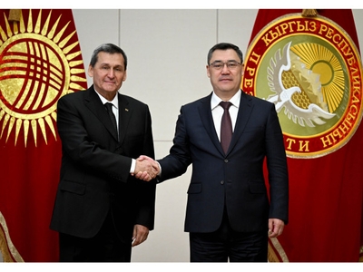 The Minister of Foreign Affairs of Turkmenistan met with the President of the Kyrgyz Republic, Sadyr Japarov