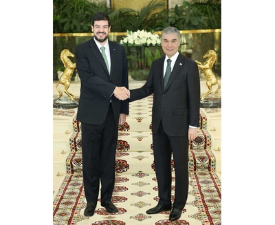 Hero-Arkadag Held a Meeting with the Chairman of the Board of Directors of the Euronews TV Company, Pedro Vargas David