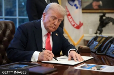 US President Donald Trump signs executive order recognizing English as official language in the United States