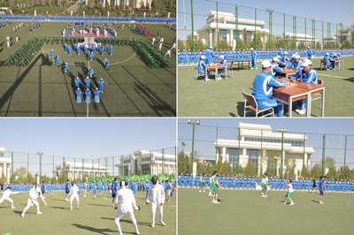 Solemn sporting event was held