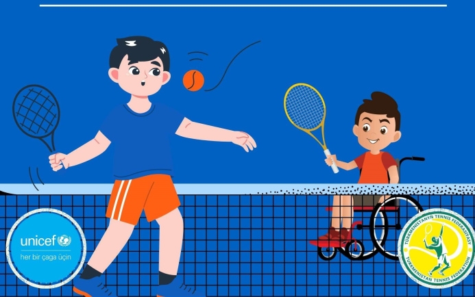 ÝUNISEF we Türkmenistanyň Tennis federasiýasy mümkinçiligi çäkli çagalar üçin tagallaryny birleşdirdiler