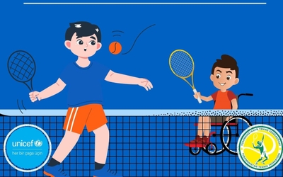 ÝUNISEF we Türkmenistanyň Tennis federasiýasy mümkinçiligi çäkli çagalar üçin tagallaryny birleşdirdiler