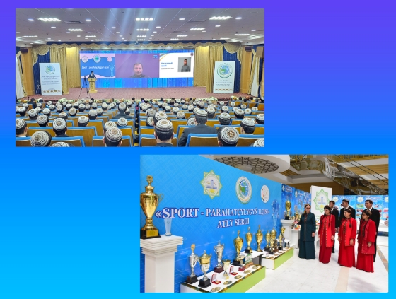 Halkara maslahatyň çäklerinde görkezme sapaklary we sport üstünlikleriniň sergisi