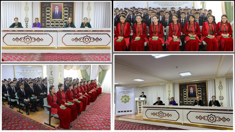 Türkmen döwlet binagärlik-gurluşyk institutynyň Meýletinçiler merkeziniň gurnamagynda “Türkmenistan – parahatçylygyň we ynanyşmagyň mekany” atly okuw maslahaty geçirildi
