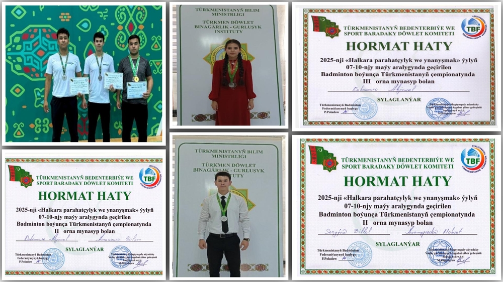 BADMINTON SPORT ÝARYŞYNDA 
GAZANYLAN ÜSTÜNLIKLER
