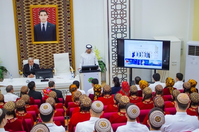Ambassador Extraordinary and Plenipotentiary of the United Arab Emirates to Turkmenistan held a seminar at the Yagshygeldi Kakayev International Oil and Gas University

