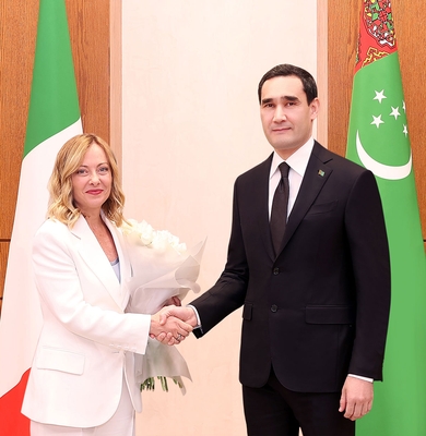 President of Turkmenistan Meets with the Prime Minister of the Italian Republic