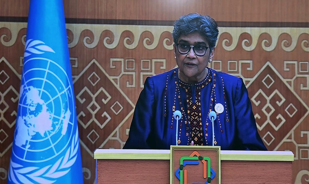 Rabab Fatima BMG-niň Deňze çykalgasy bolmadyk ösüp barýan ýurtlar boýunça üçünji maslahatynda çykyş etdi