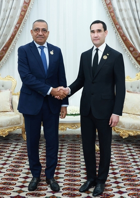 The President of Turkmenistan met with the President of the Democratic Republic of Sao Tome and Principe