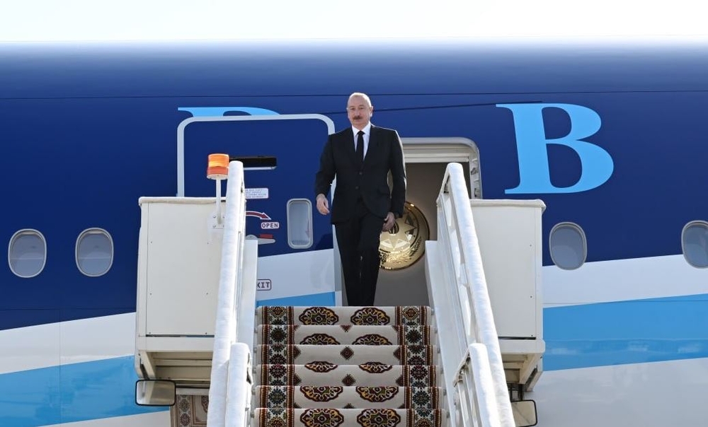 President of Azerbaijan arrived in Turkmenistan on a working visit