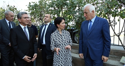 The President of Armenia visited the historical monument of the Turkmen emirs Garagoyunly