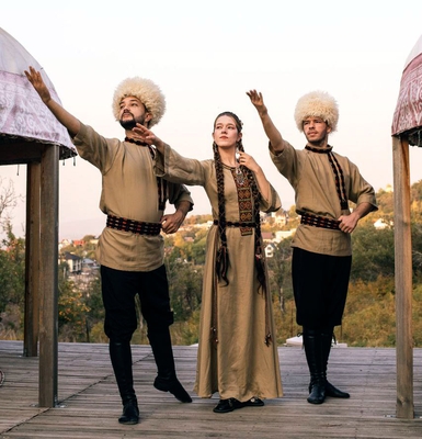 Dancers from Turkmenistan performed at an Intercultural dance event in Almaty