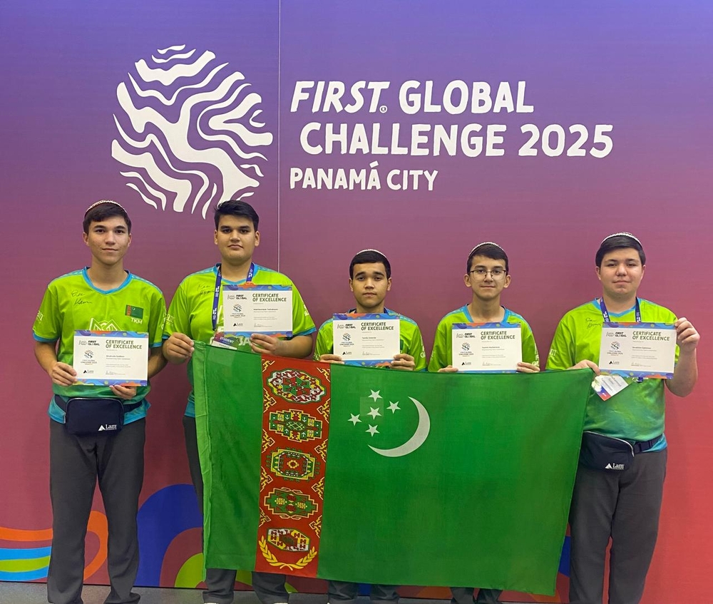 First Global Challenge 2025: Mekdep okuwçylarymyz Panamada geçirilen “Robotlaryň Olimpiadasynda” birinji orna mynasyp boldular