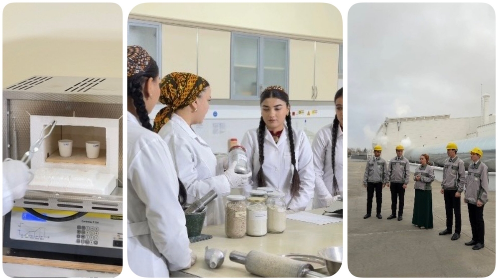 Himiýa tehnologiýasy fakultetiniň mugallymlarynyň we talyplarynyň gatnaşmagynda Ahal welaýatynyň Gökdepe etrabynyň çäginde ýerleşýän gaz beton öndürýän zawodyna göçme okuw sapagy gurnaldy