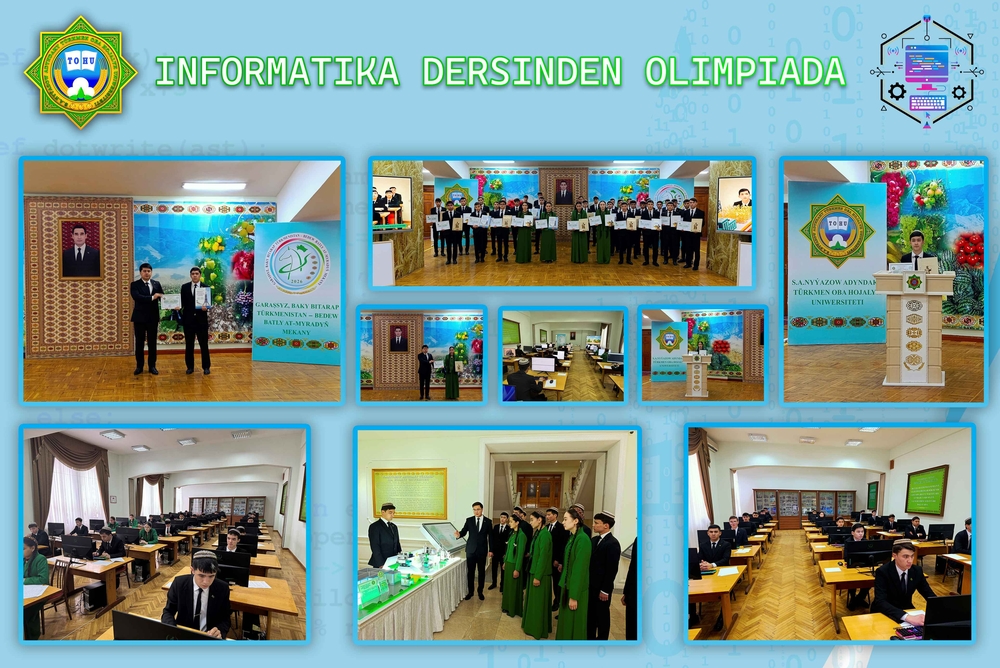 Aşgabatda ýokary synp okuwçylarynyň arasynda Informatika dersi boýunça olimpiada geçirildi