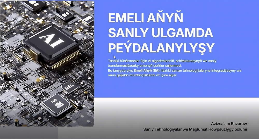 Emeli aňyň sanly ulgamda peýdalanylyşy