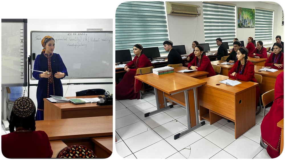 Aşgabat gurluşyk orta hünär okuw mekdebiniň
 talyplary bilen seminar okuwy 
