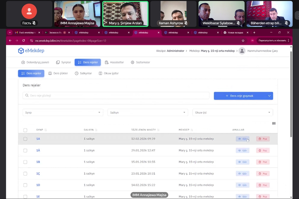 Regular online consultations are held to improve the "e-Mekdep" system
