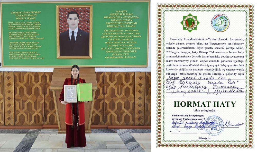 “Gyz görki saçda bor, gül tahýasy başda bor” atly bäsleşiginde gazanylan üstünlik