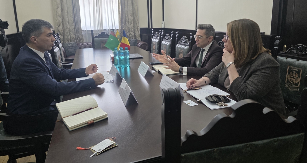 Туркменский дипломат обсудил возможности сотрудничества в сфере образования с вице-ректором румынского университета
