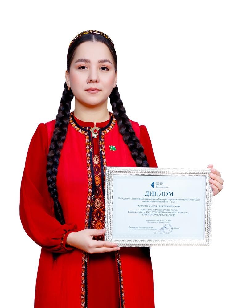 Magtymguly adyndaky Türkmen döwlet uniwersitetiniň talyby halkara ylmy-barlag işleriniň bäsleşiginiň ýeňijisi 