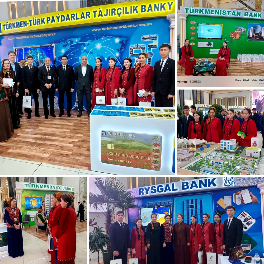 Bank ulgamynyň mümkinçiliklerini görkezýän sergä gatnaşyldy