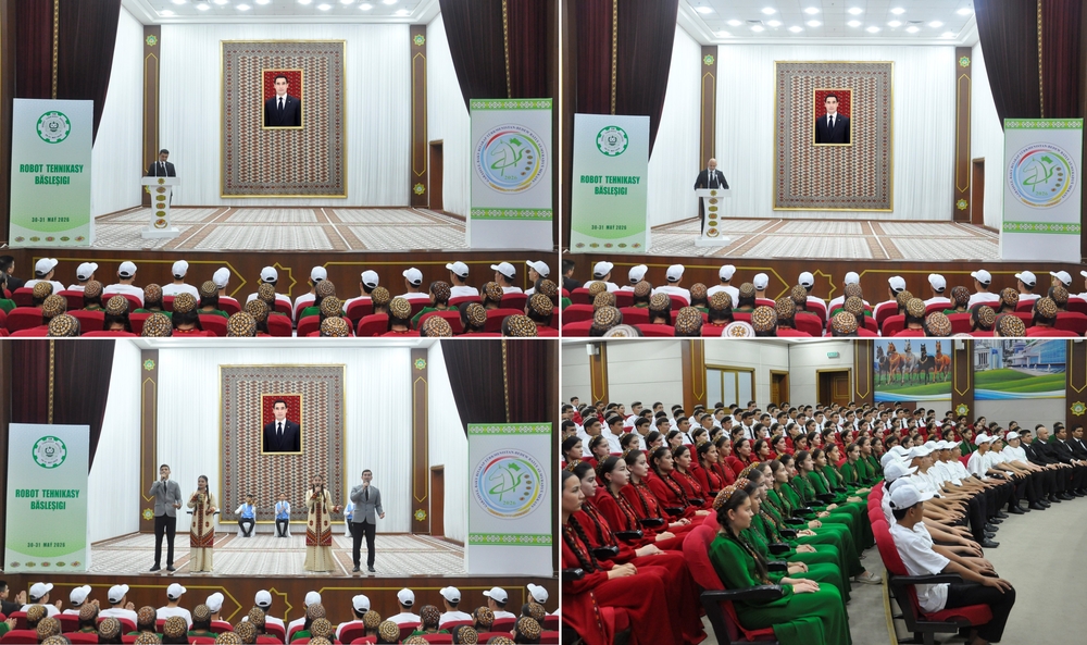 Ýaşlaryň arasynda robot tehnikasy boýunça bäsleşigiň açylyş dabarasy geçirildi