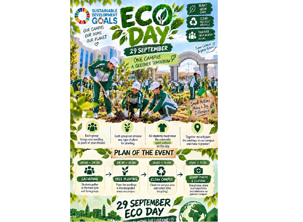 Eco Day: Advancing Sustainability at the International University of Industrialists and Entrepreneurs of Turkmenistan