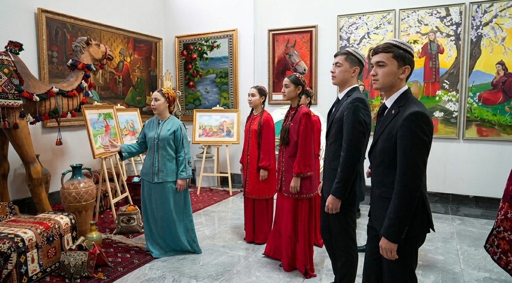 Ýagşygeldi Kakaýew adyndaky Halkara nebit we gaz uniwersitetiniň mugallymlary hem-de talyp ýaşlary Türkmenistanyň Döwlet çeperçilik akademiýasynyň Sergiler zalynda Türkmenistanda MAMA «Ene-tebigat» atly halkara sergisine gatnaşdylar