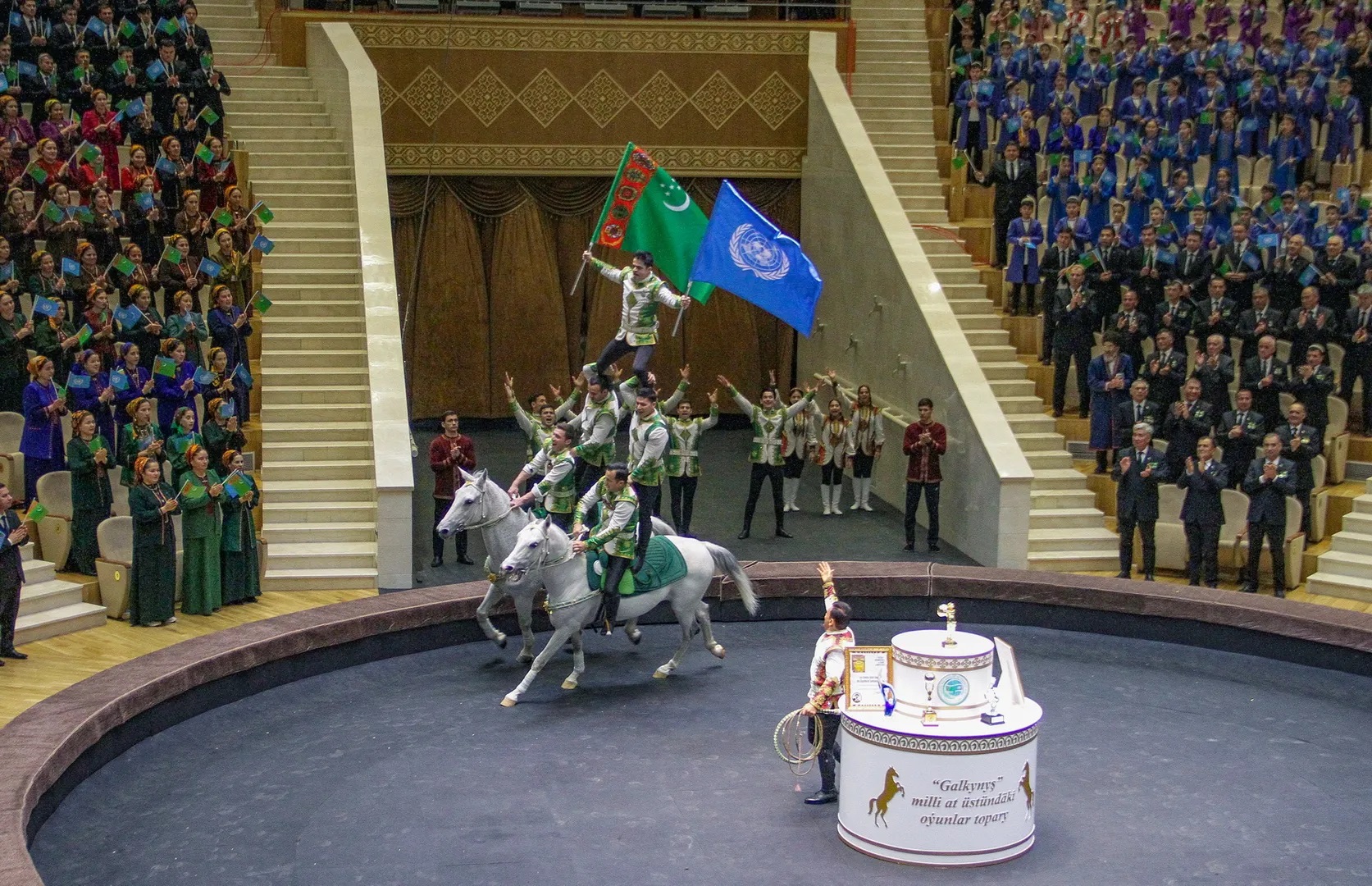 The National Equestrian Games Group "Galkynysh" was awarded a cash prize of 3,000,000 (three million) manats