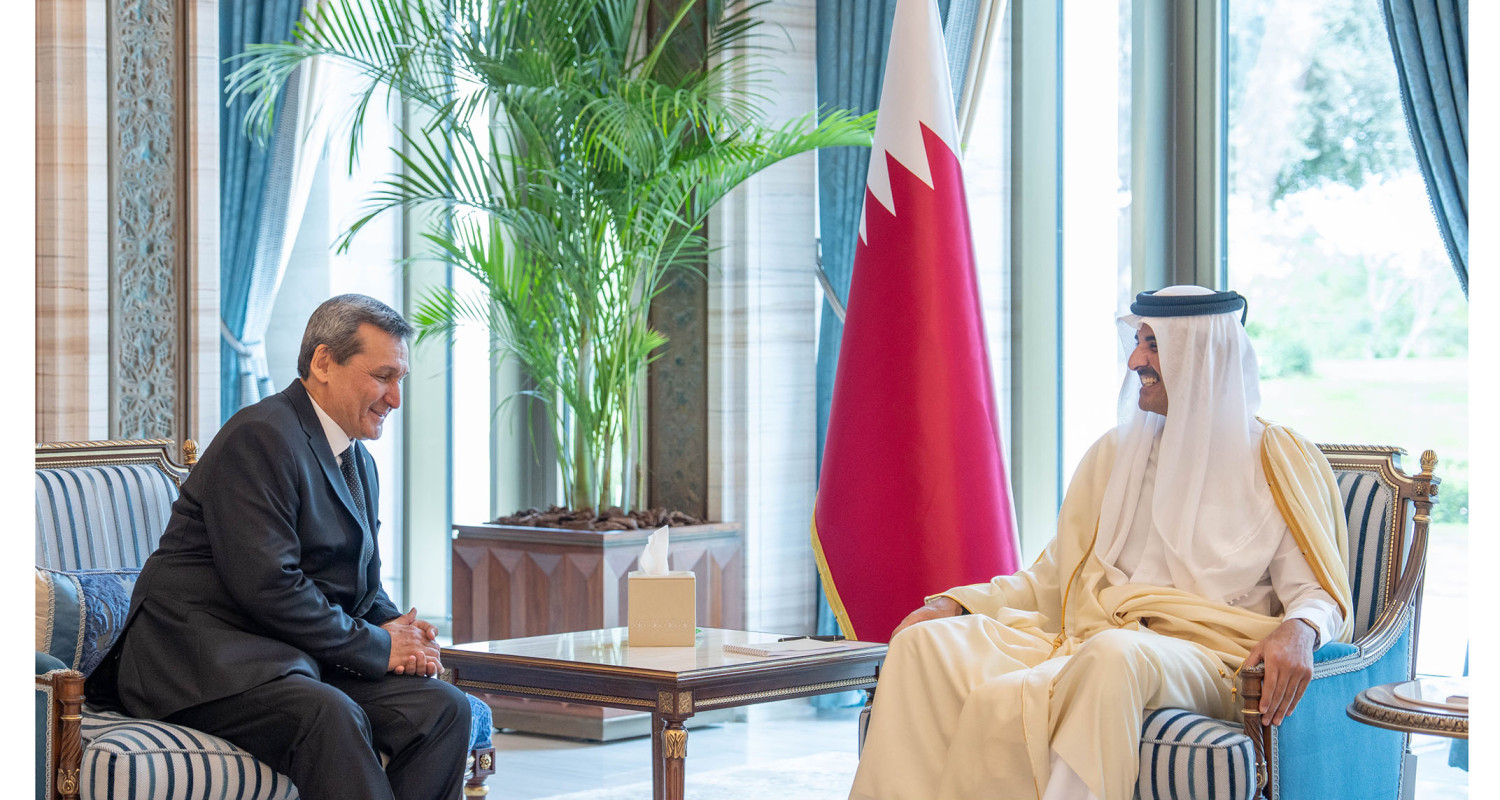 A Meeting Was Held Between the Delegation of Turkmenistan and the Emir of the State of Qatar