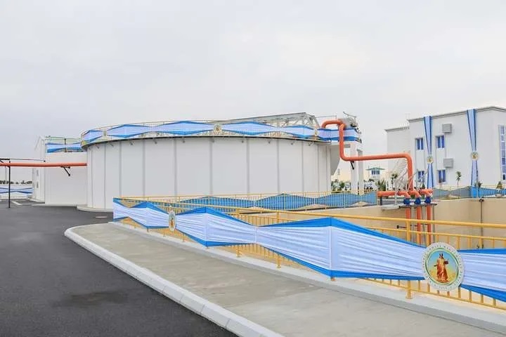 In Mary Velayat, Turkmengala Etrap Hosts Opening Ceremony for New Water Treatment Facility